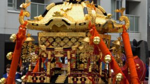 琴似神社の秋祭り　山車が出る(*^^)v